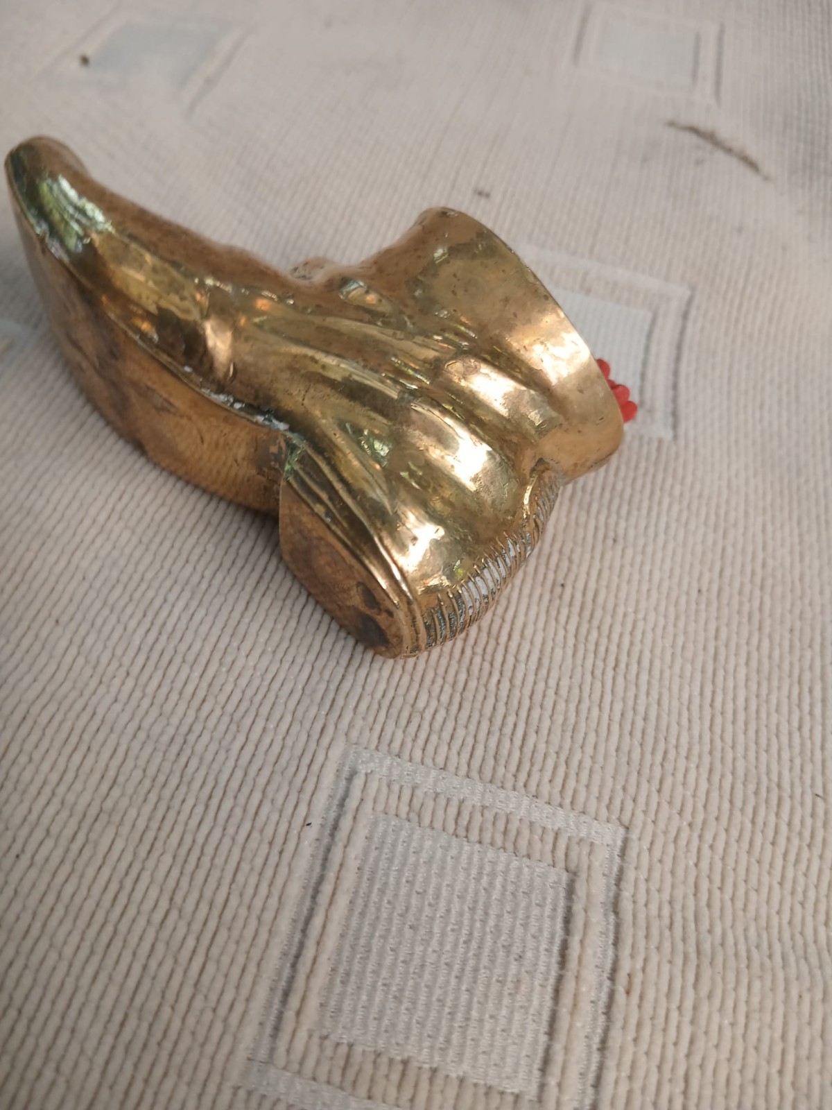 Vintage Peerage one Heavy Solid Brass Boot Match stick Holder Cottage