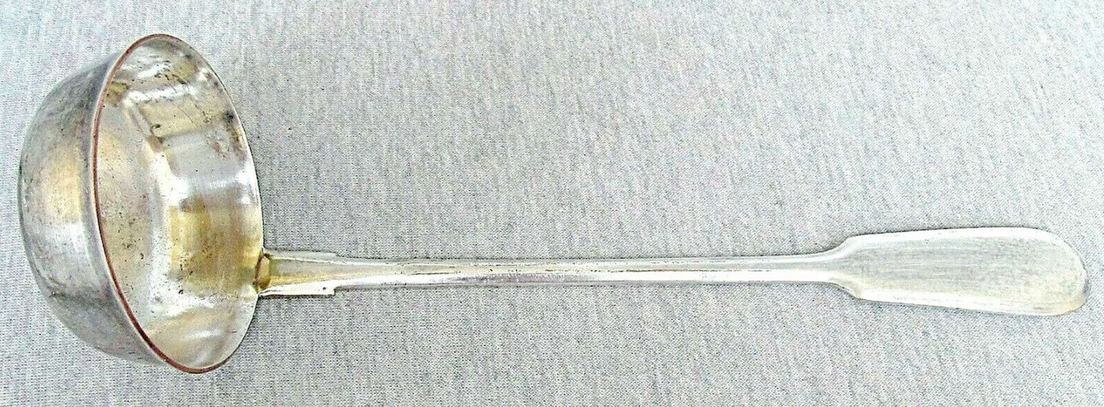 Fraget Norblin Poland Art deco silver plated soup ladle, signed, early of the 20