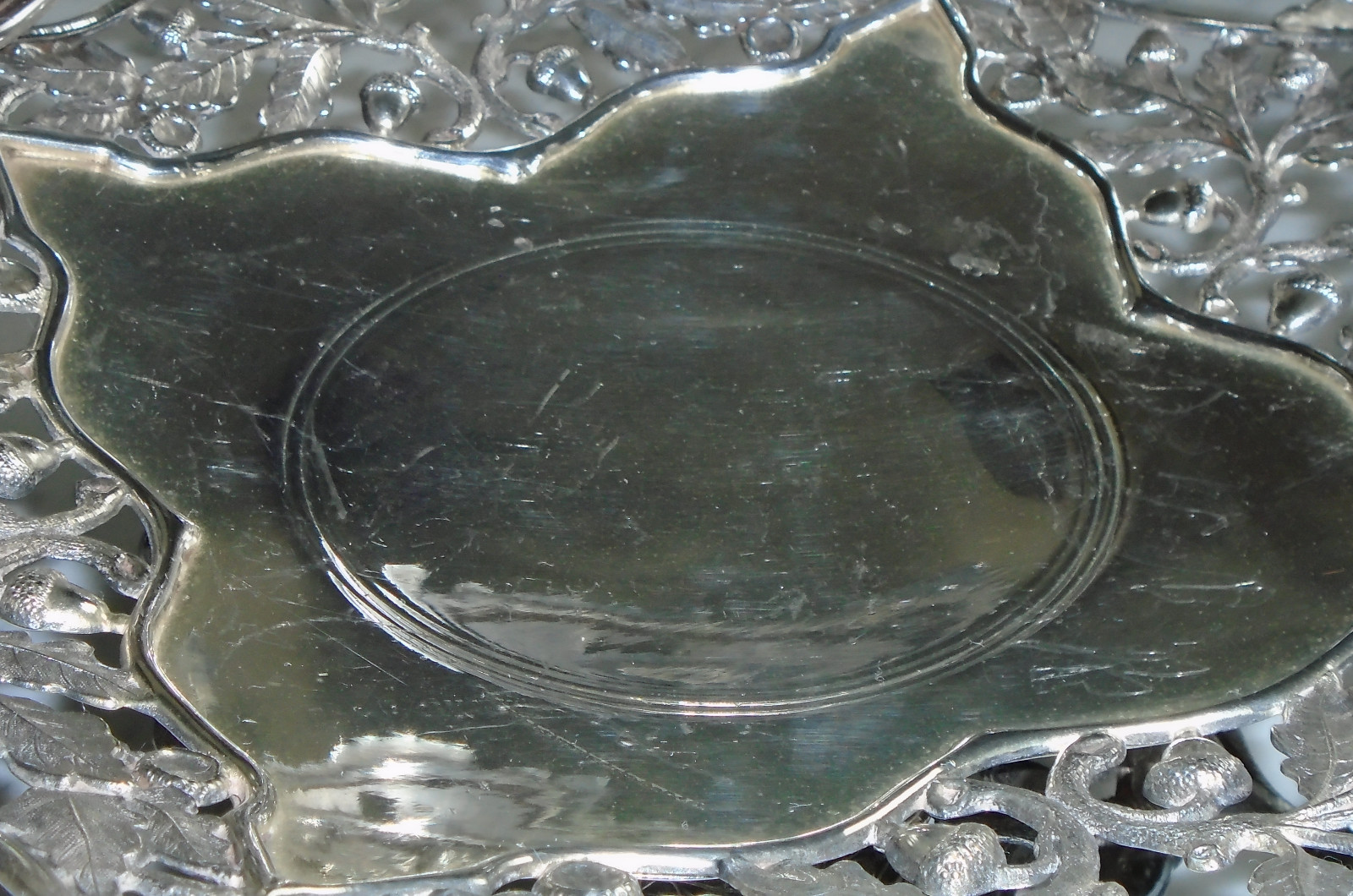 Pairpoint Quadruple Silver Plate Bridal Basket Fruit Bowl Dish w Handle “L229”