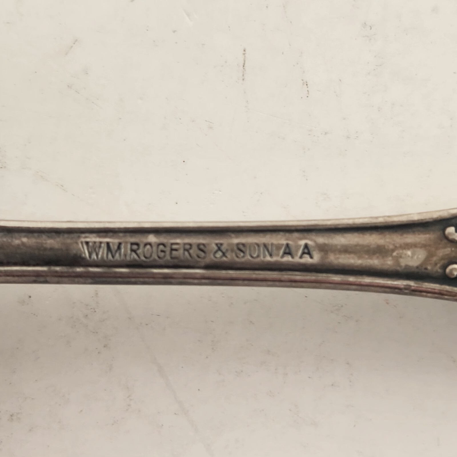 Wm Rogers Son AA Victorian Oxford 1901 Silverplate Ornate Serving Fork Formal