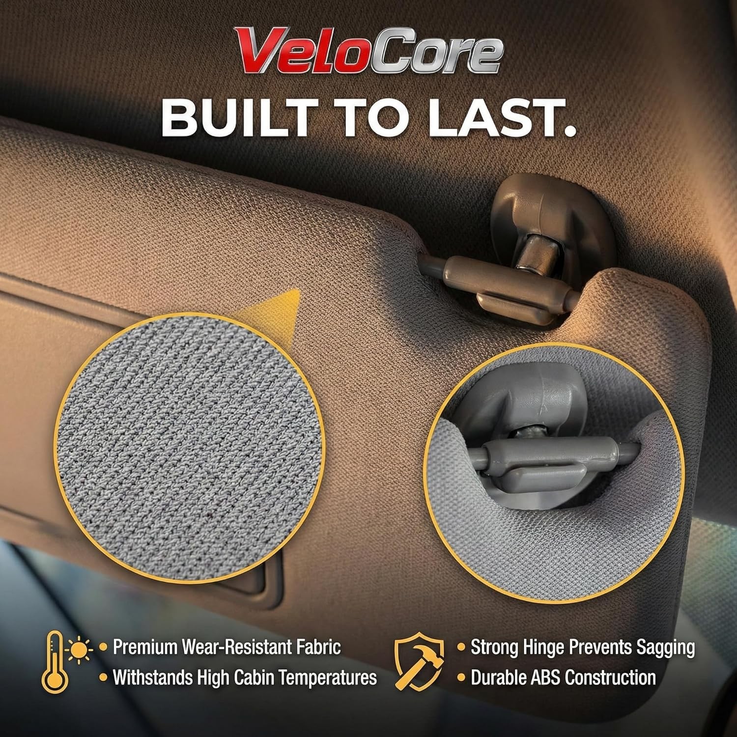 Sun Visor Left Driver Side Compatible with Honda CR-V 2017-2022 Grey Replaces 83