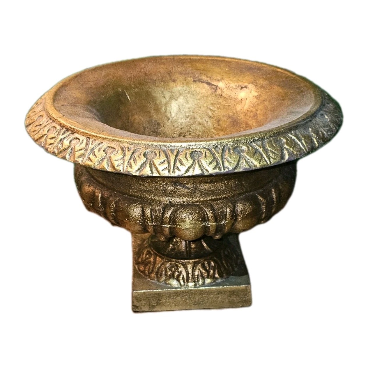 French Giltwood Pedestal Bowl Hand Carved Compote Tazza 19th Century 14″