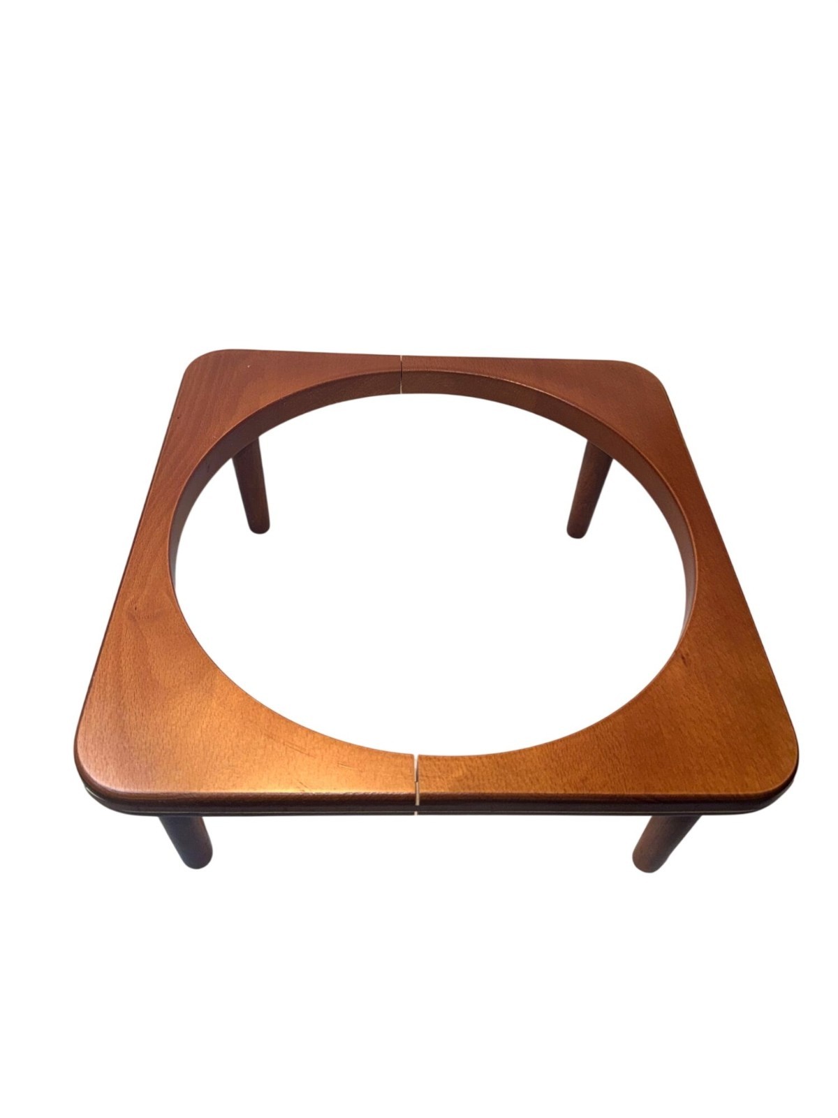 Mid-Century Modern Italian Wood Plant Stand Minimalist Design