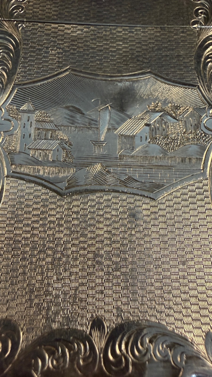 Victorian American Coin Silver Calling Card Case