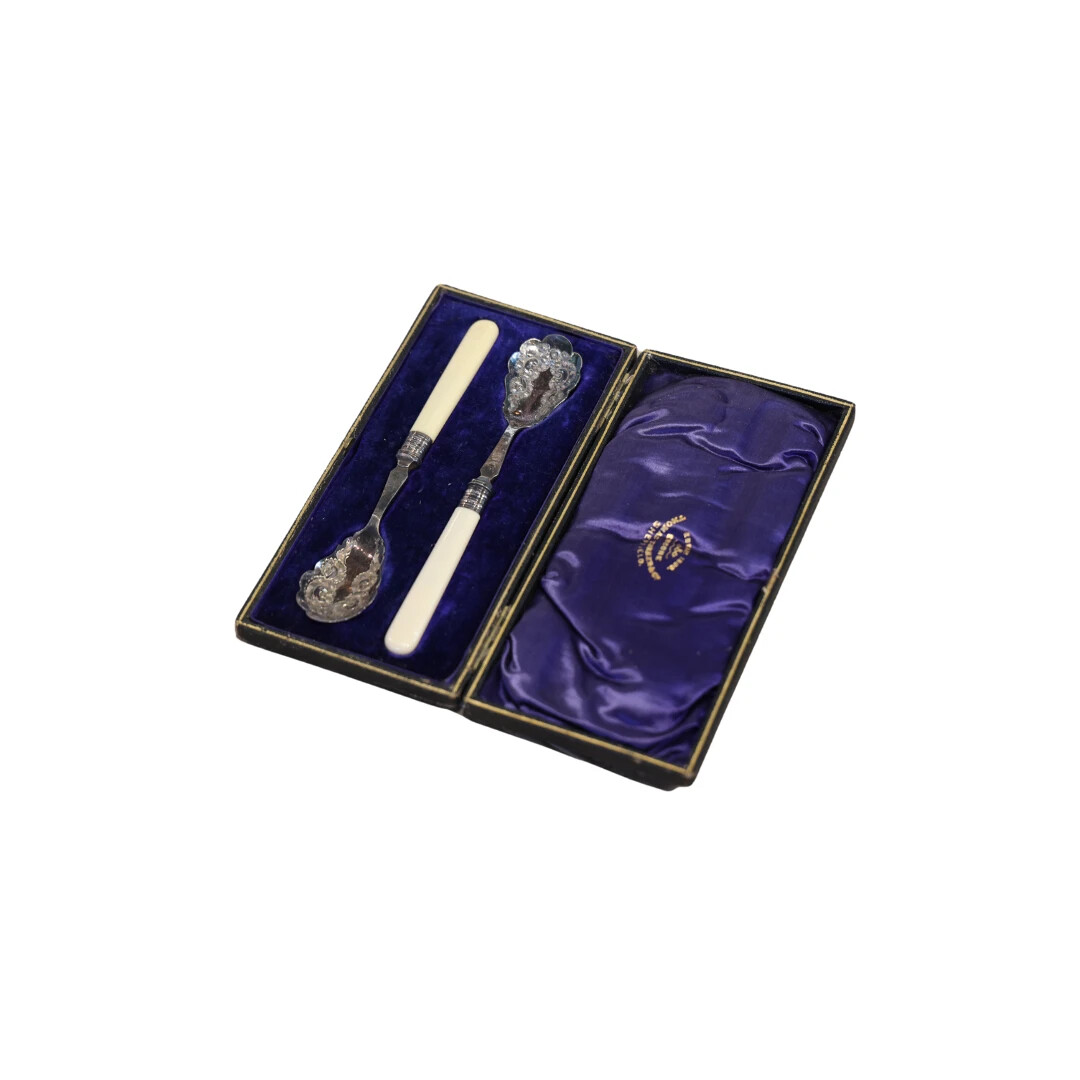 Vintage Silver Plated Thomas Turner Fruit Spoons