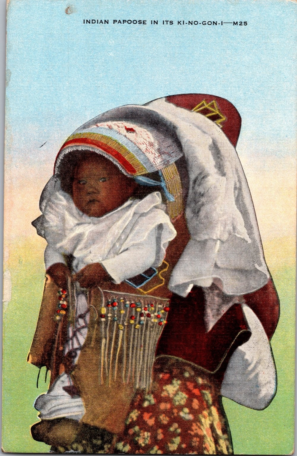 E. C. Kropp Co. Postcard Indian Papoose Ki-no-gon-i M25 Milwaukee