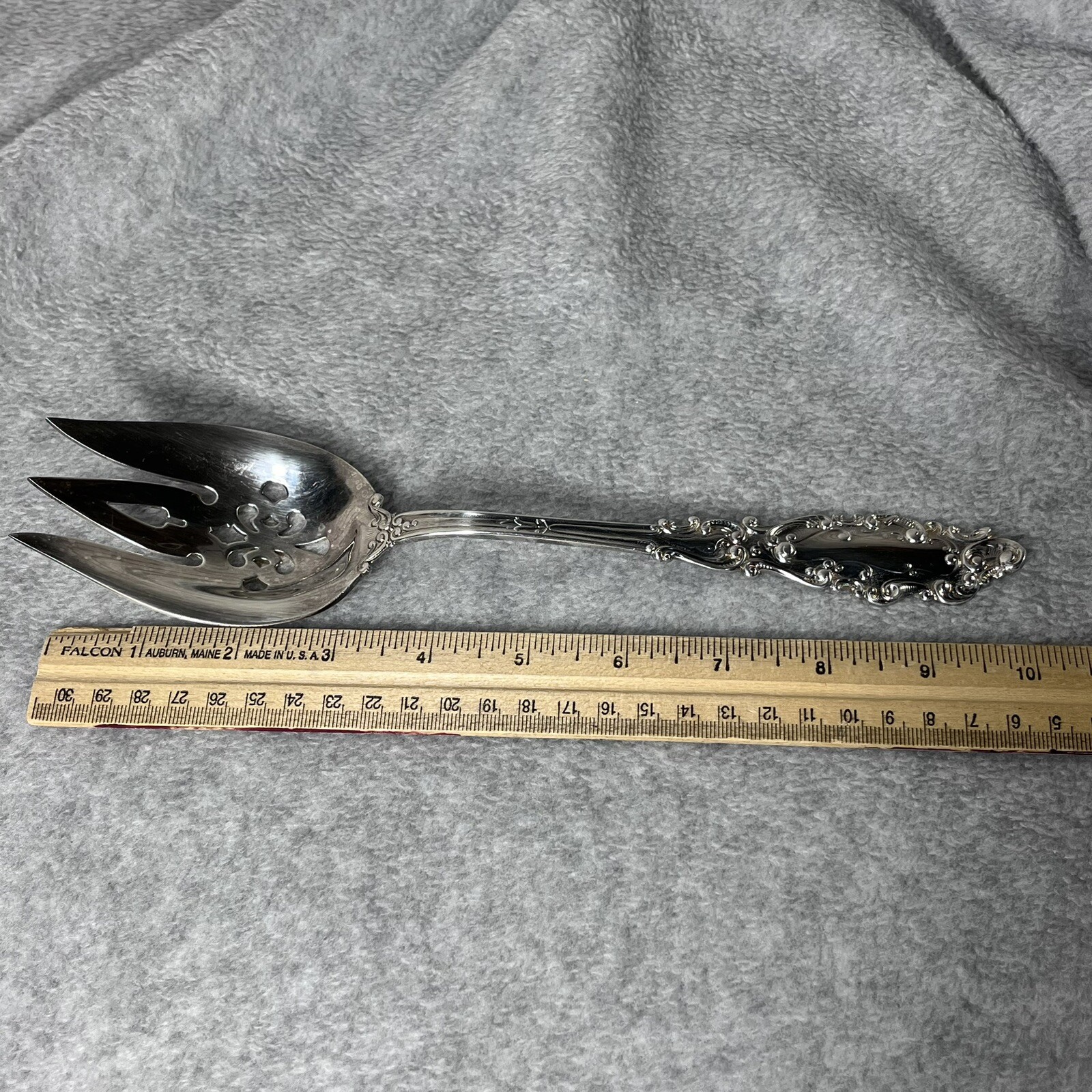 Gorham Serving Fork Silverplate Ornate Design 10.5″ Long Vintage