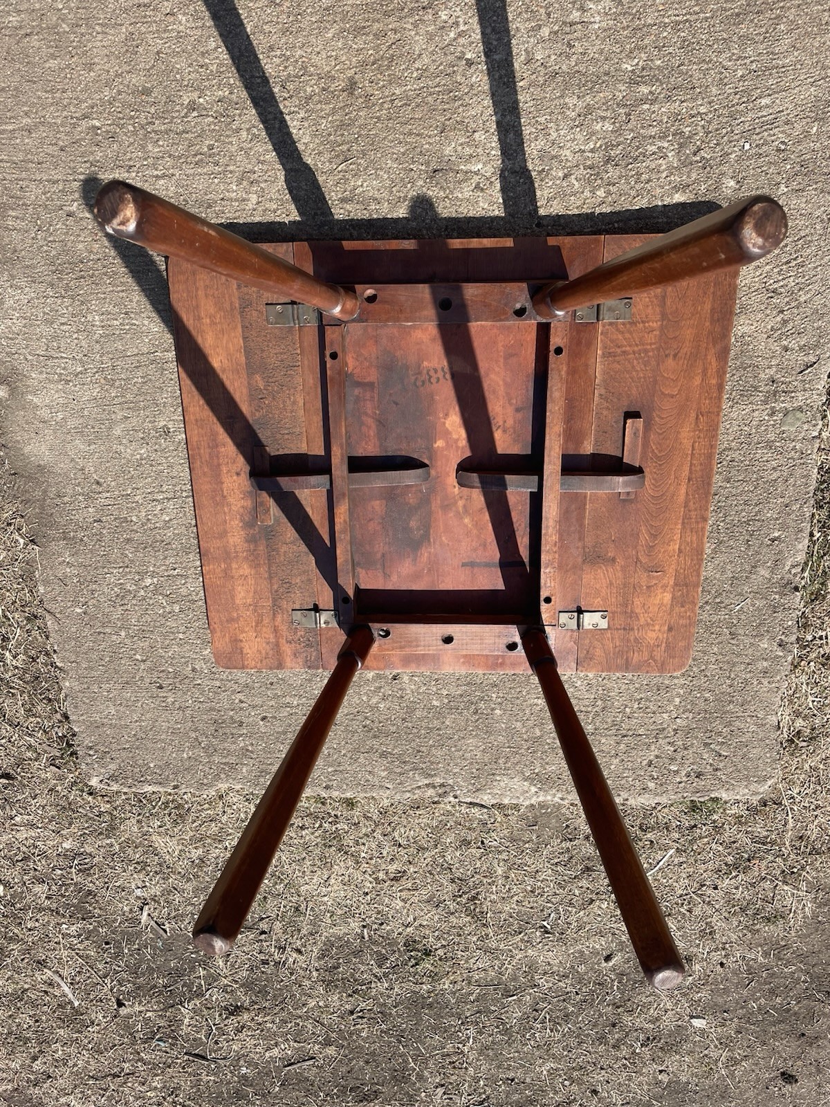 Vintage Antique Drop Leaf Table End Table Child Size Turned Legs 26”X 20”X 22”