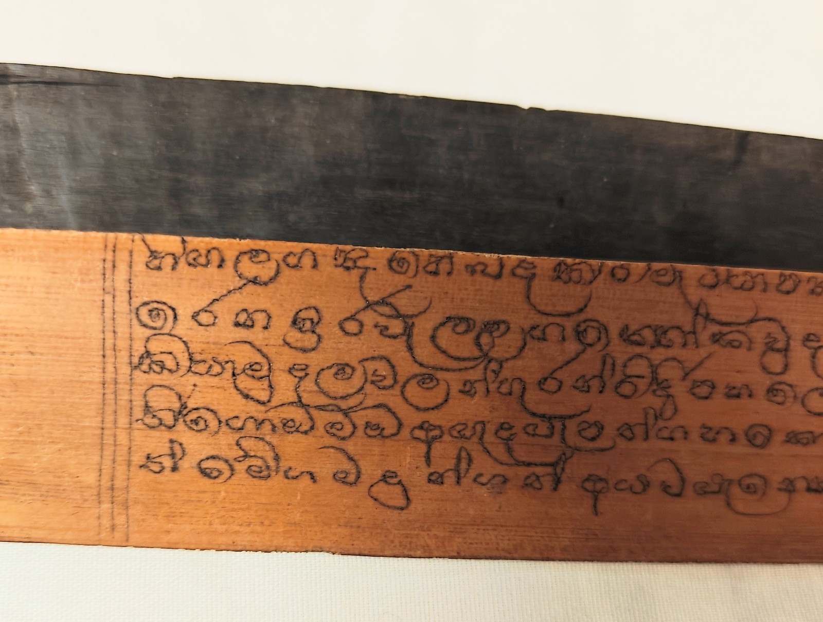 Sinhala Palm Leaf Manuscript Ola Leaf Buddhist Scripture Sri Lankan Pali Text