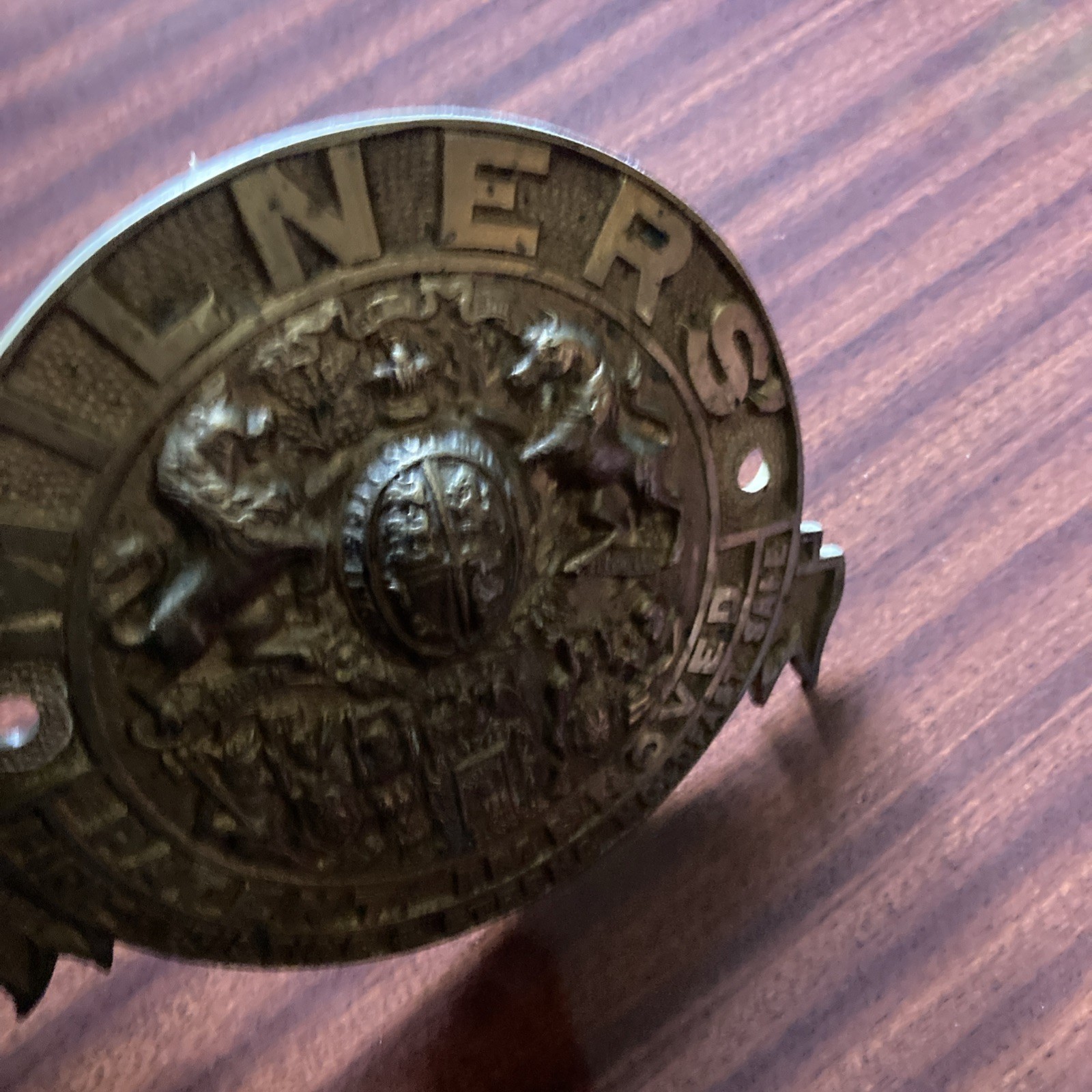 Milners Safe Plaque Solid Brass, with Escutcheon