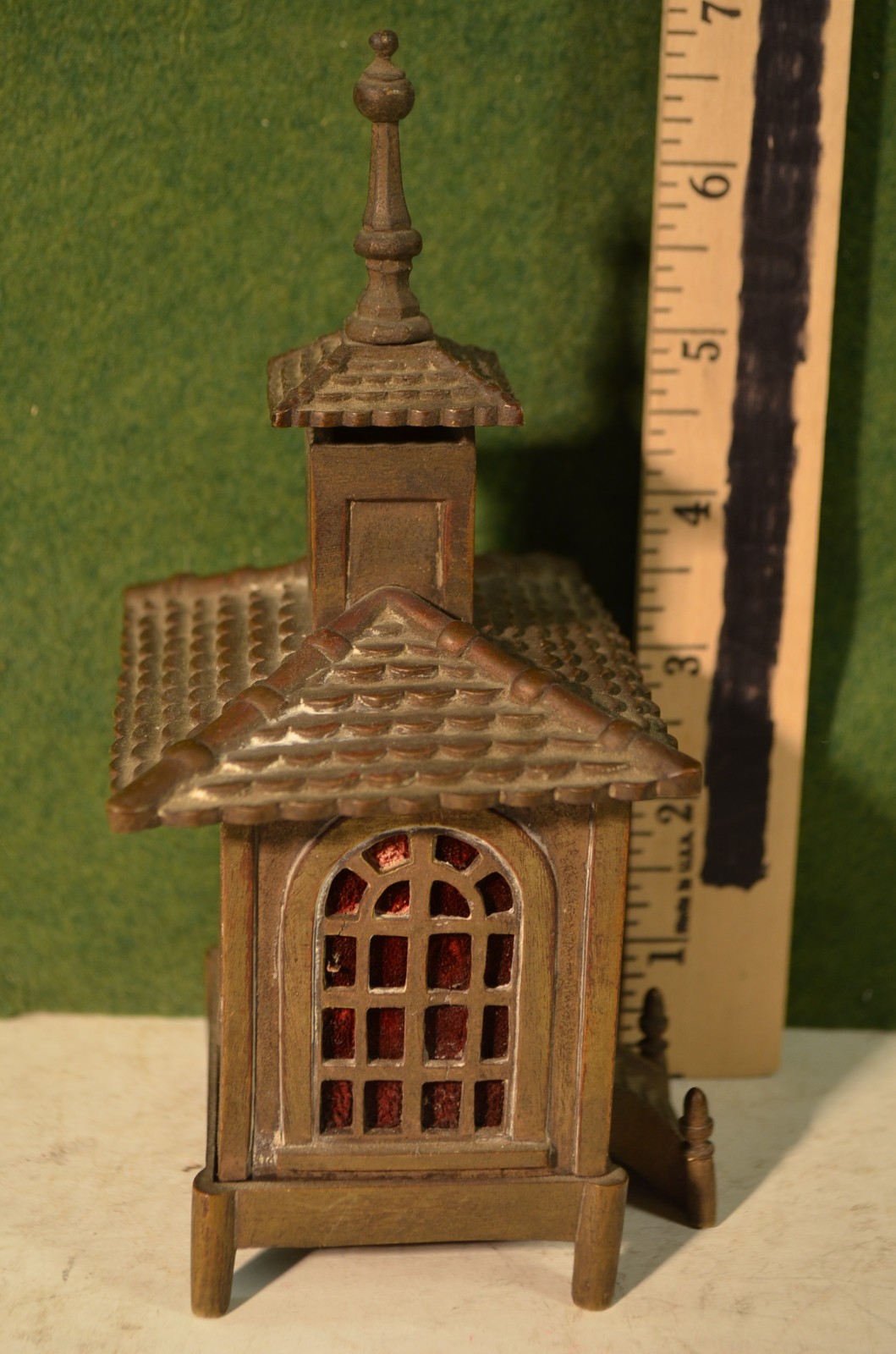 French brass bank, “Caisse”, cast ironstill bank. 1890’s