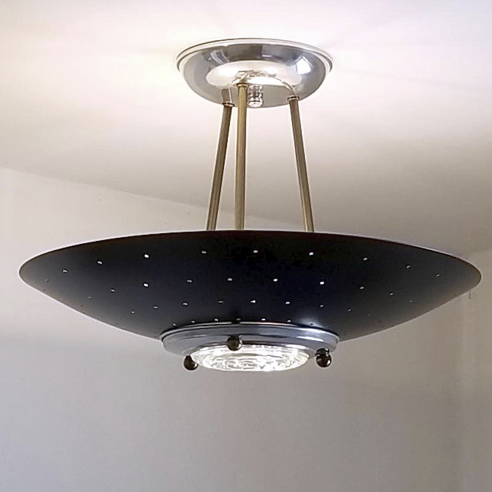 855b Vintage Ceiling Light fixture 60’s 70’s mid-century modern lamp Lightolier