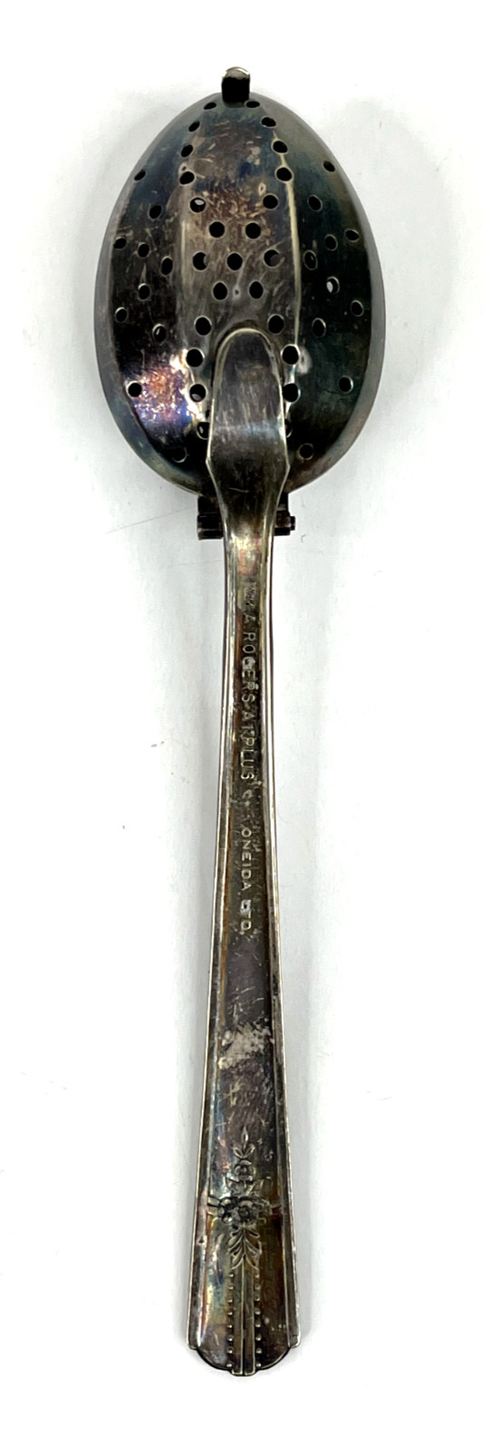 WM A. Rogers A1 Plus Oneida ltd Tea Infuser Strainer Spoon Silver Plated Vintage