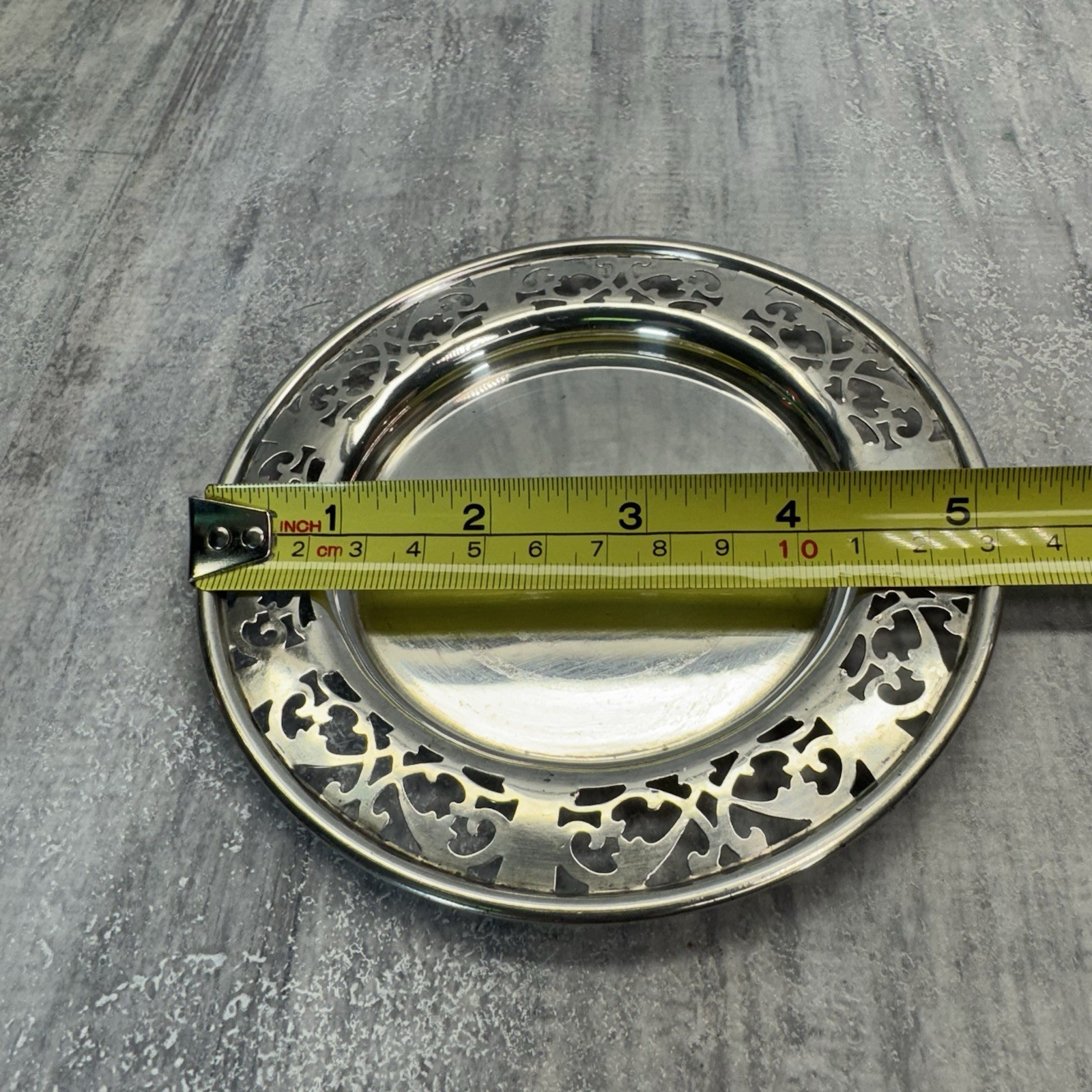 Vtg Roden Brother Sterling Silver Ashtray With Glass Insert 53 Grams 1.9 Fl Oz