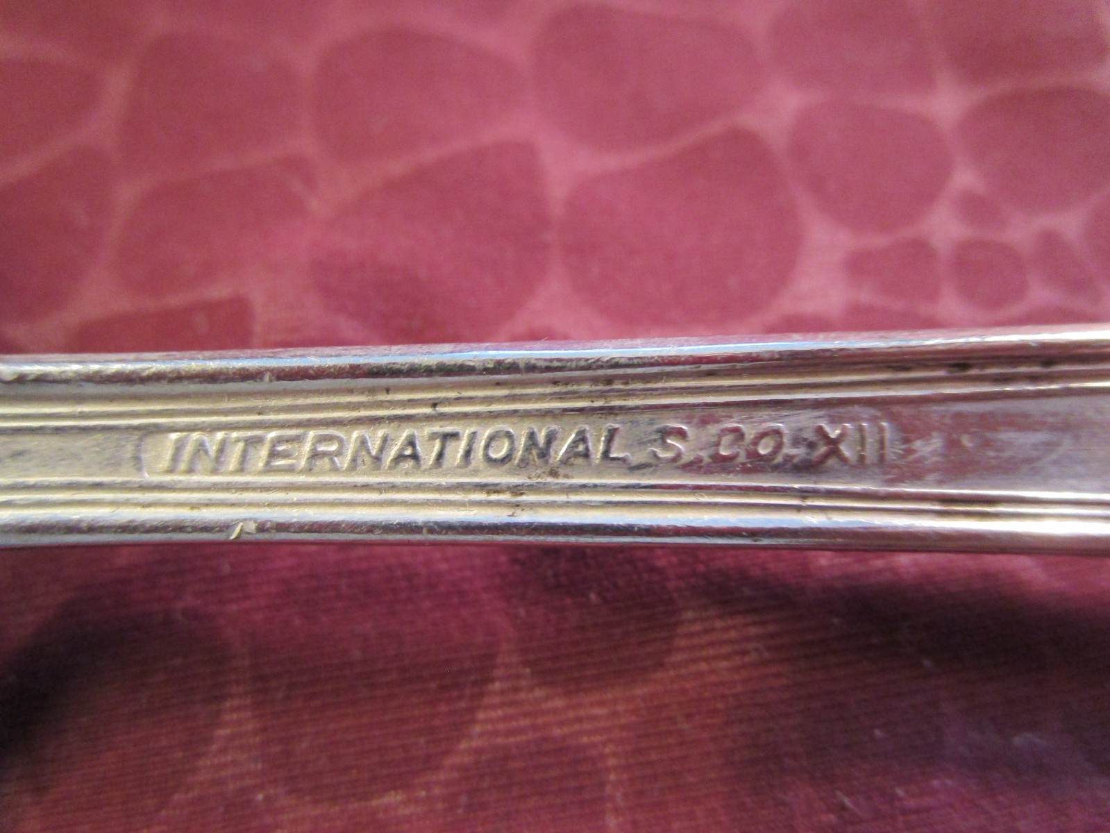 PLAZA NEW YORK Silverplate Table Serving Spoon FALMOUTH 1915 Back to Back P Logo