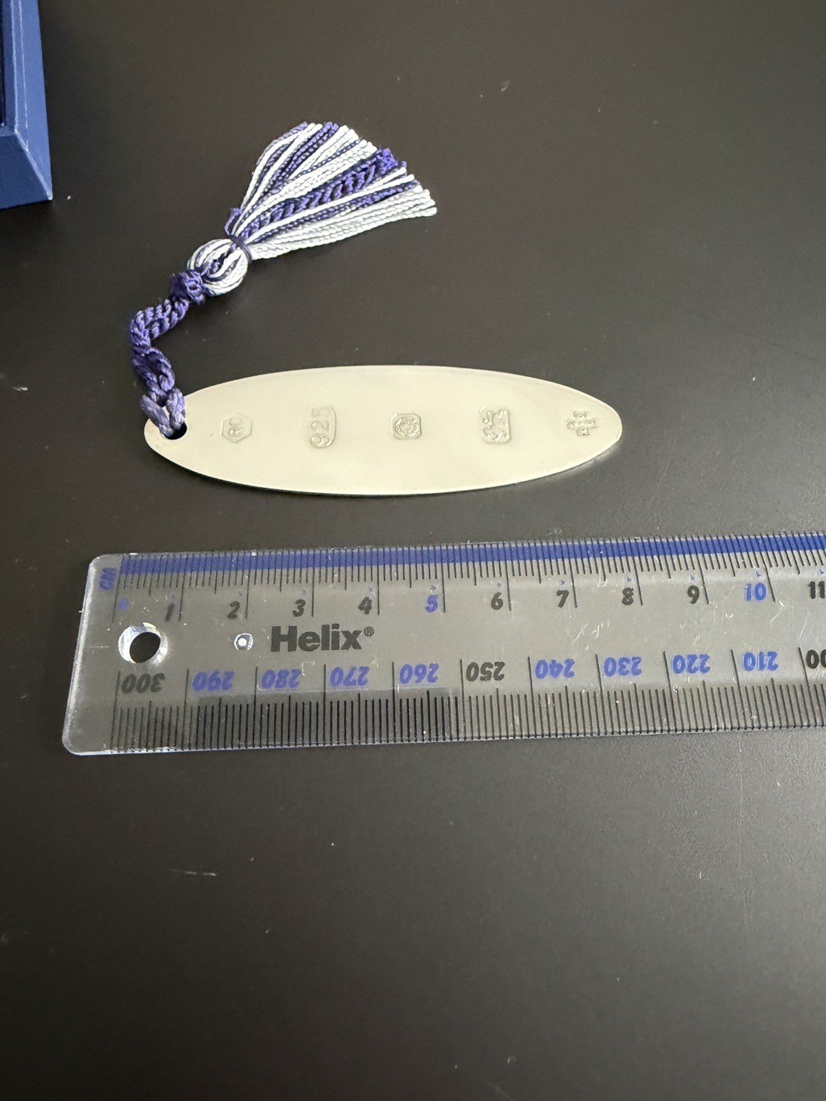 Solid Silver Contemporary Ingot Style Bookmark Feature Hallmarks Carr’s 2000.