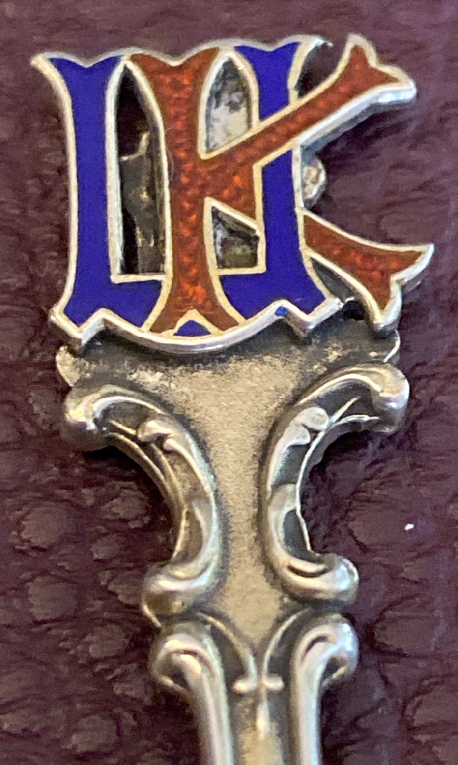 Dated 1903! United Kingdom “UK” England 4.25″ Enamel Sterling Souvenir Spoon 13g