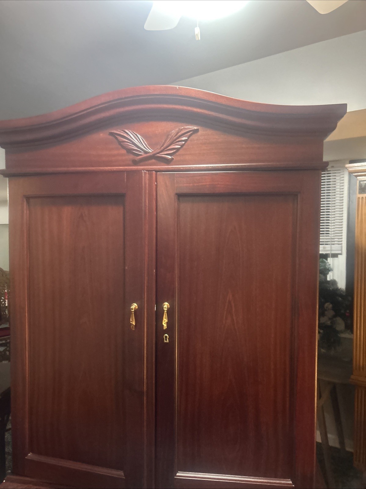 American Drew Cherry Grove Door Chest Armoire in a cherry or mahogany finish