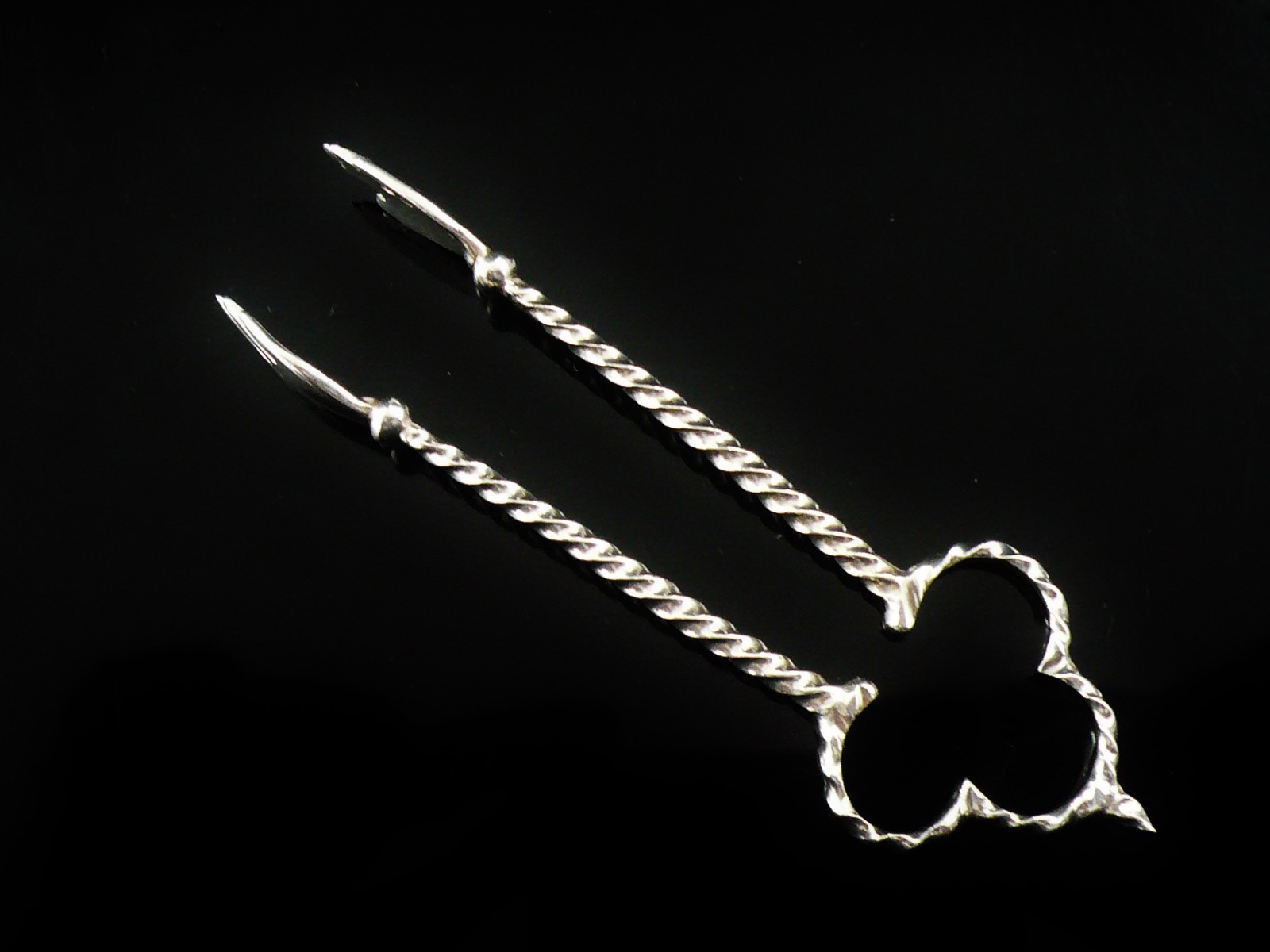 Novelty Sterling Silver Clapping Hands Sugar Tongs, George Adams, London 1880