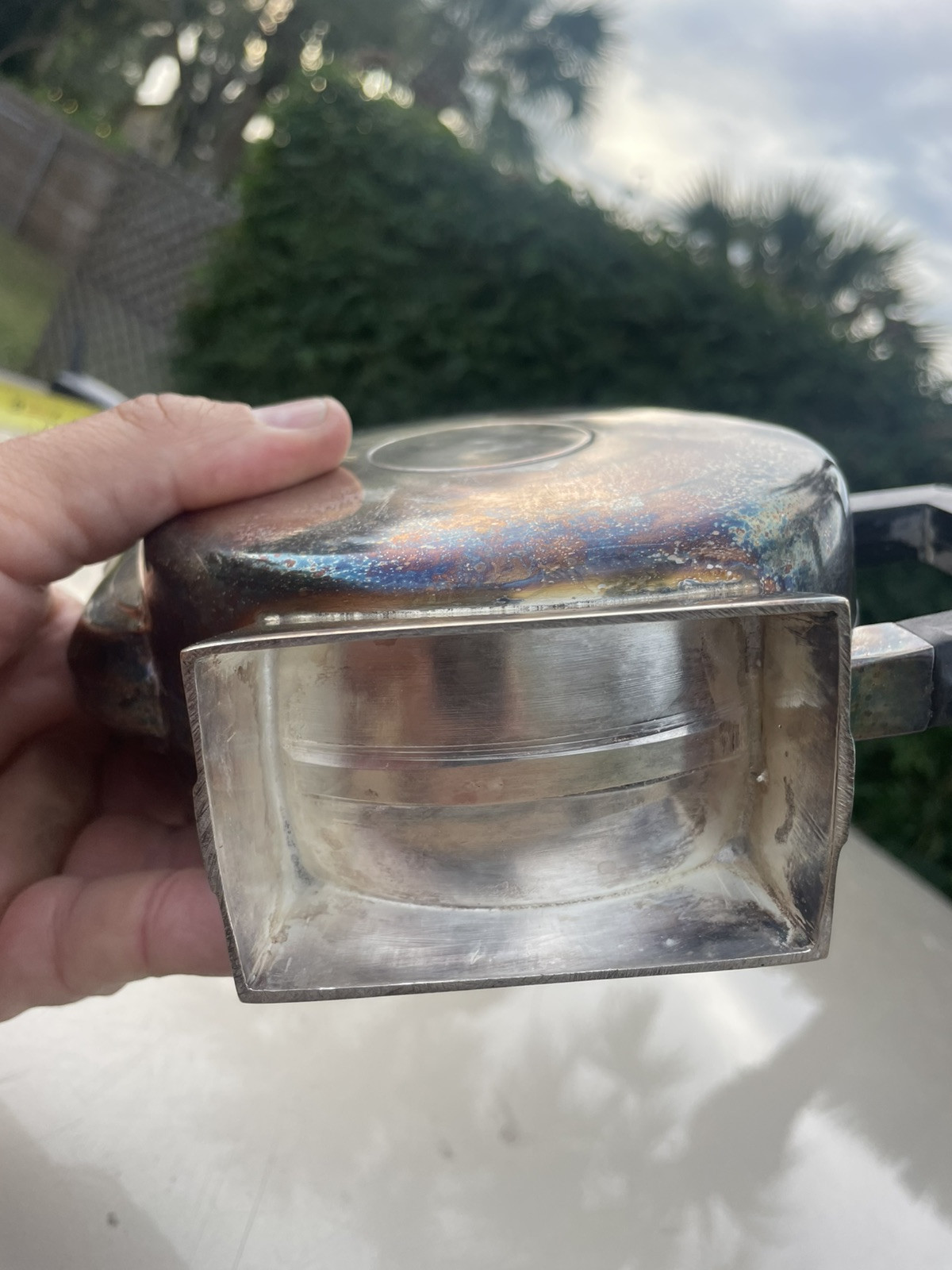 Christian Fjerdingstad, French Art Deco Silverplate Teapot and Creamer