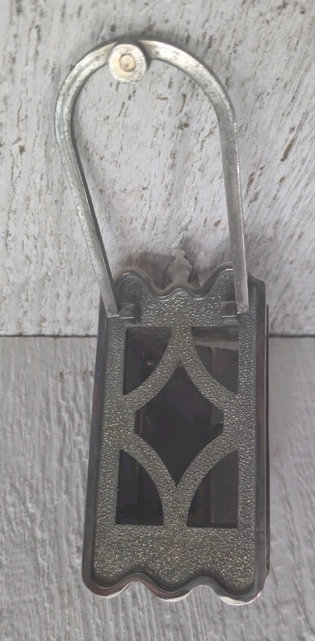 Antique Brass Cast Metal Speakeasy Door Viewer Grate Peephole W/Original Screws.