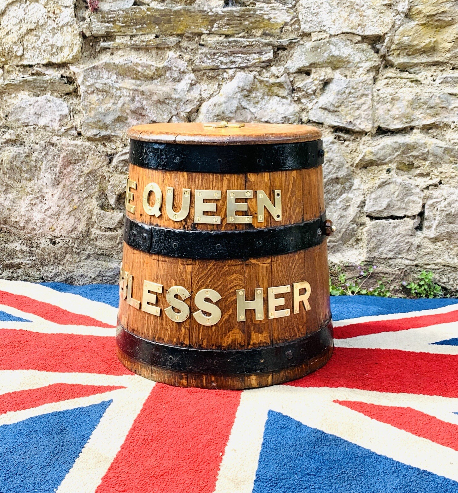 Amazing Genuine Victorian Royal Navy Rum Ration Grog Tub or Barrel (c.1890)