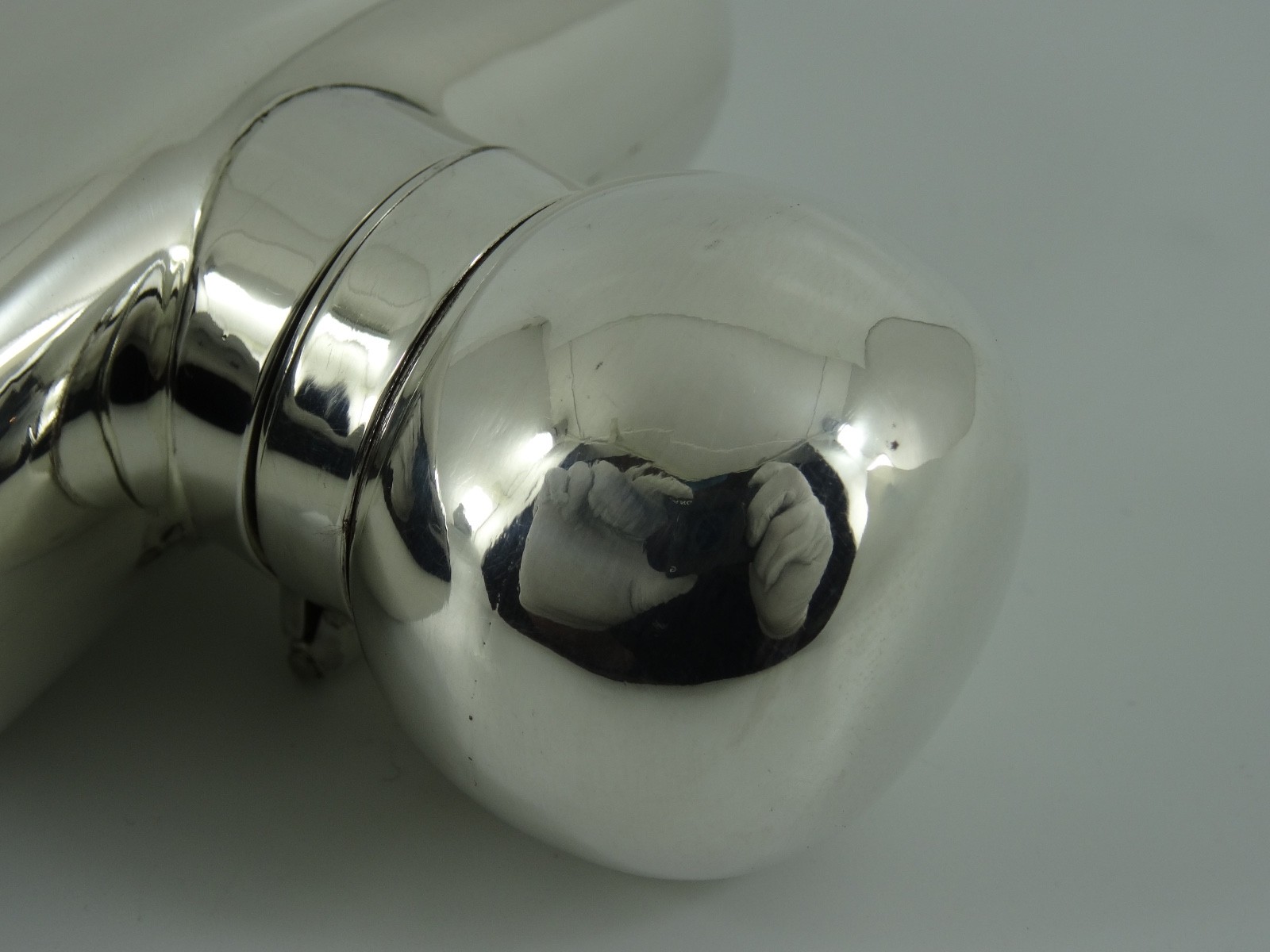 SOLID STERLING SILVER HANDSOME GEORGE V HIP FLASK & CUP BIRMINGHAM 1911 235G