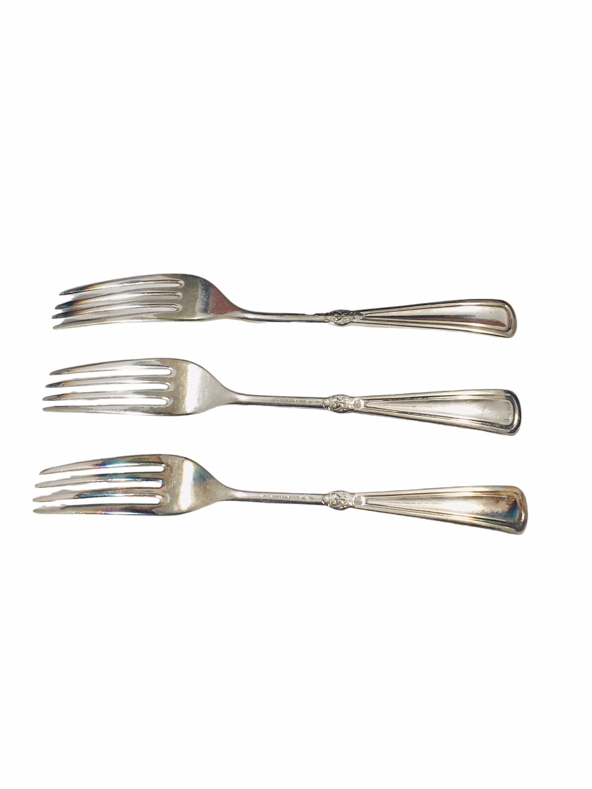 Antique 1847 ROGERS BROS Woman Arcadian Silver Plate Dinner Fork Lot of (3)