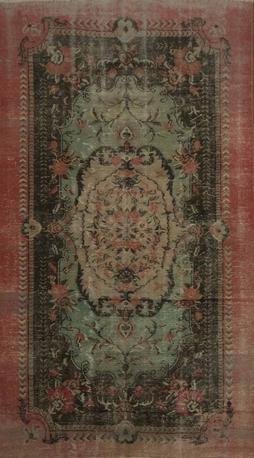 Anatolian Turkish Area Rug 5×9 Distressed Vintage Hand-knotted Wool for Any Room