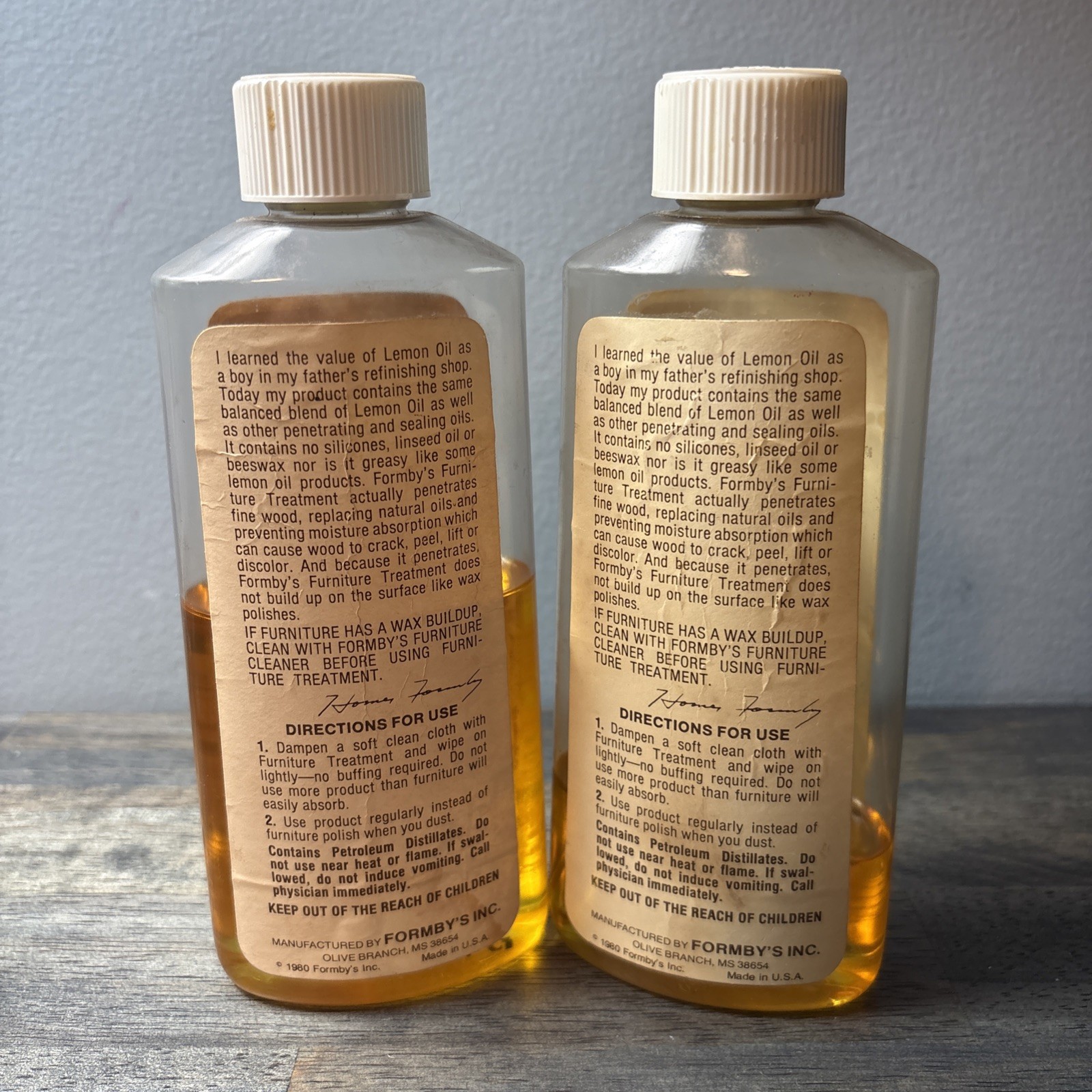 Vintage Formby’s Lemon Oil Furniture Treatment 1980 8oz Discontinued 80% Full