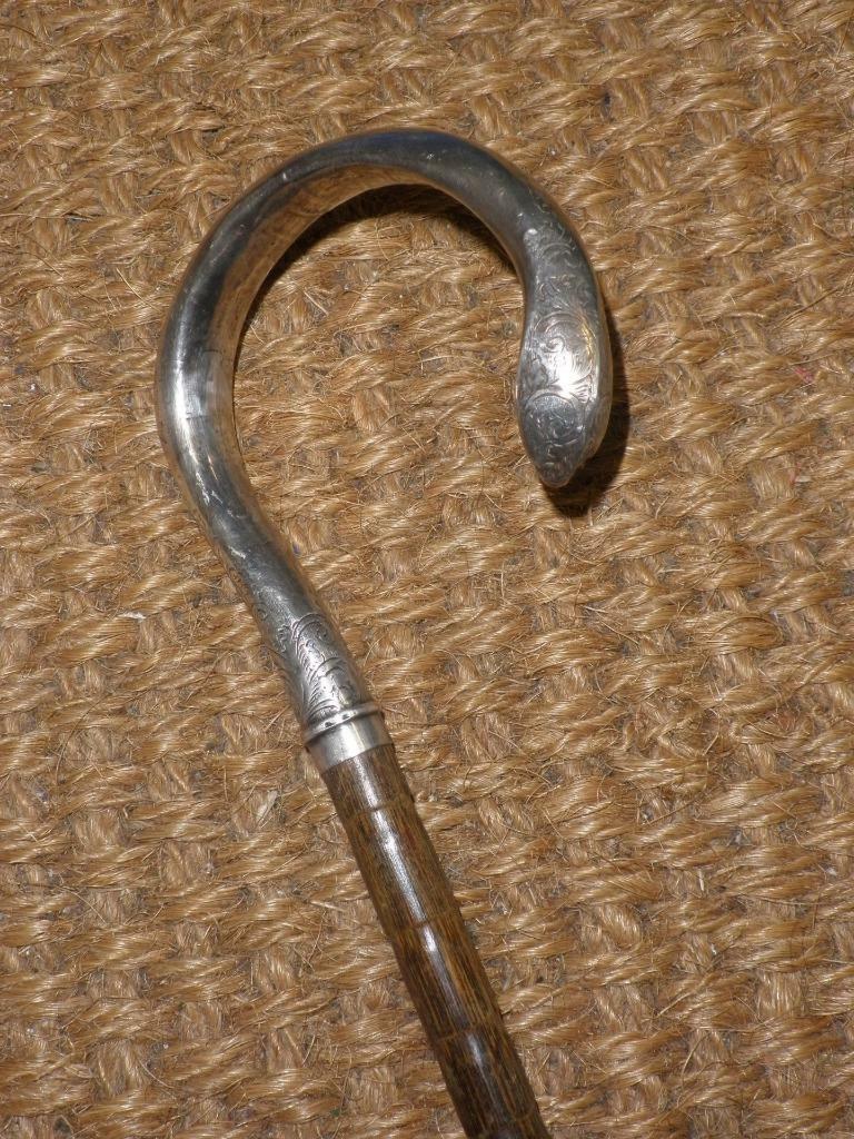 Antique Hallmarked 1912 Silver Ladies Dress Cane – ‘M. W. J.’
