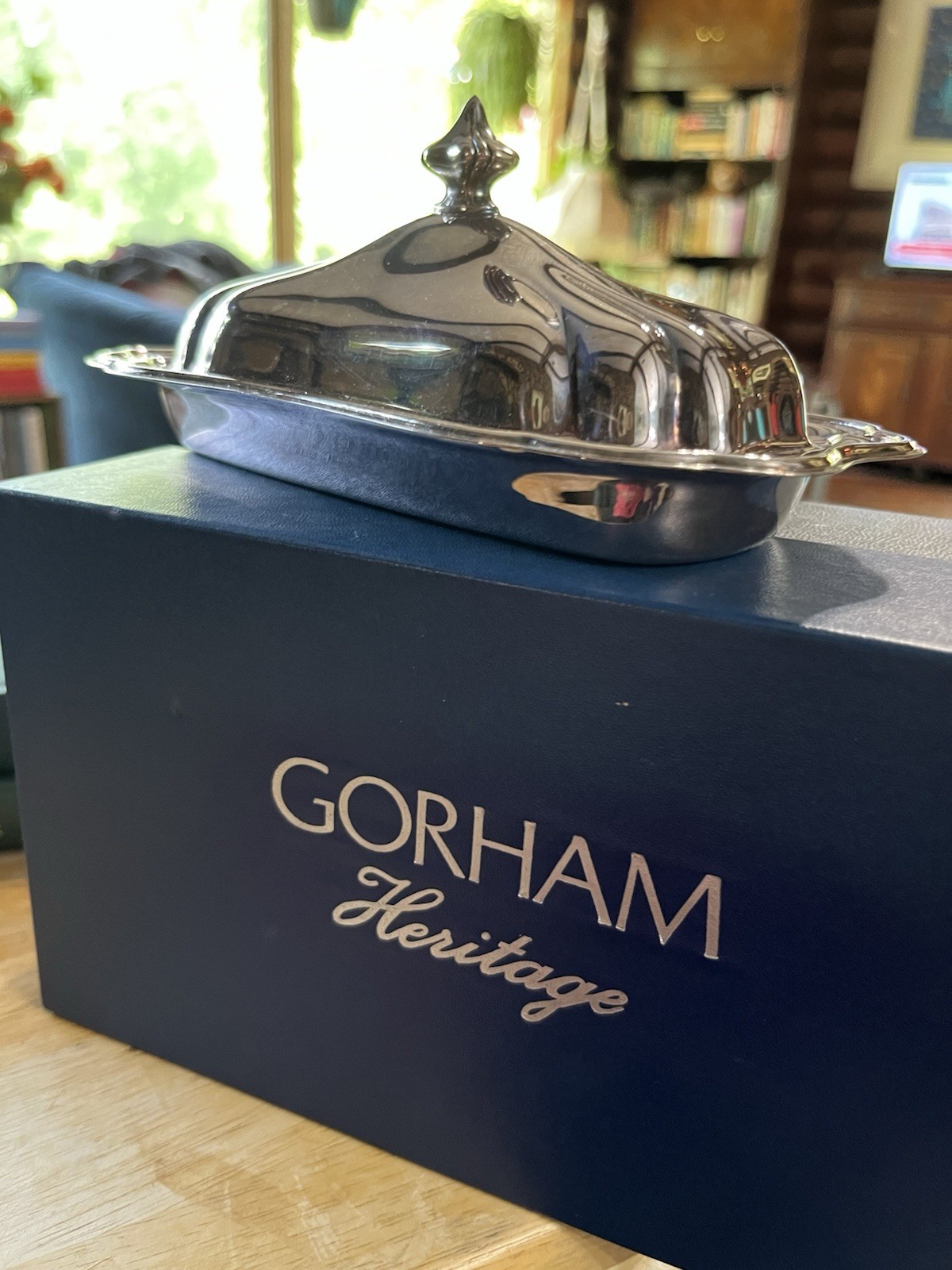 Gotham Heritage Silver plate Butter Dish In Original Box