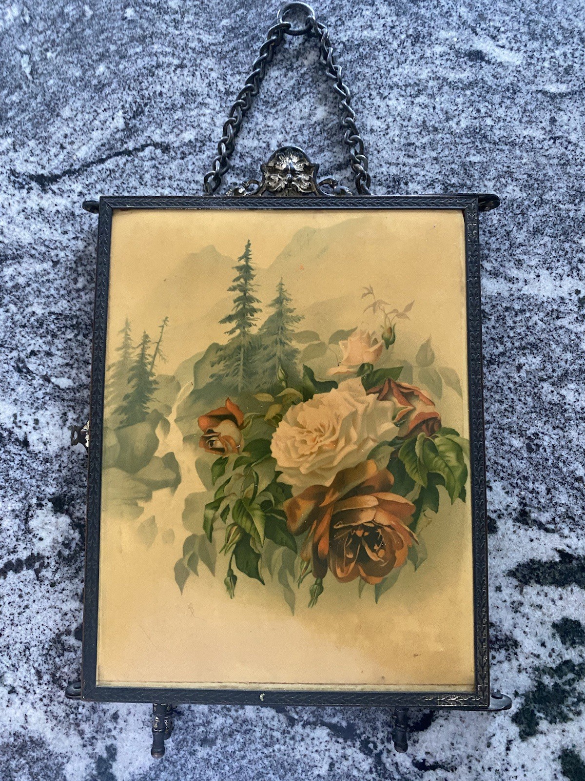 Antique Tri Fold Mirror
