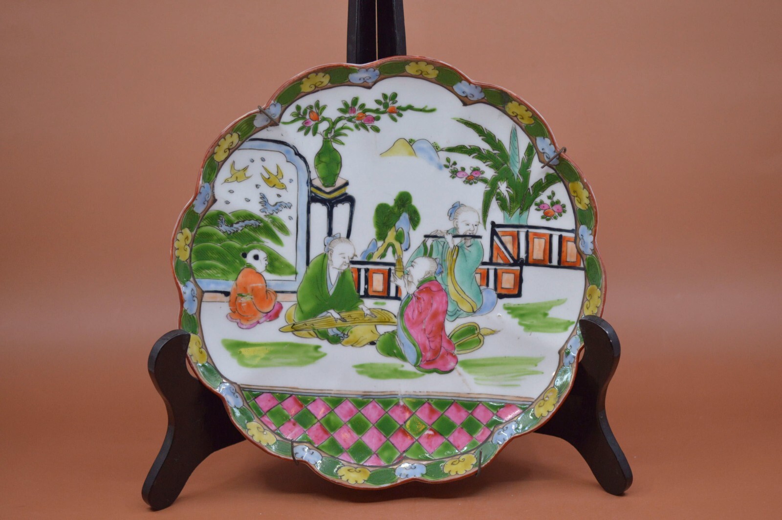 Vintage, Japanese, porcelain plate , 9.5 inches wide