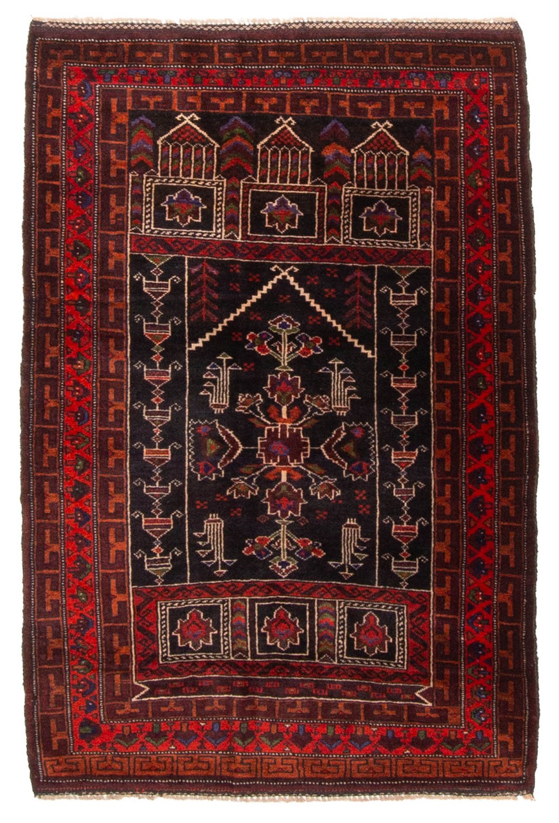 Traditional Vintage Hand-Knotted Area Rug 2’9″ x 4’1″ Oriental Wool Carpet