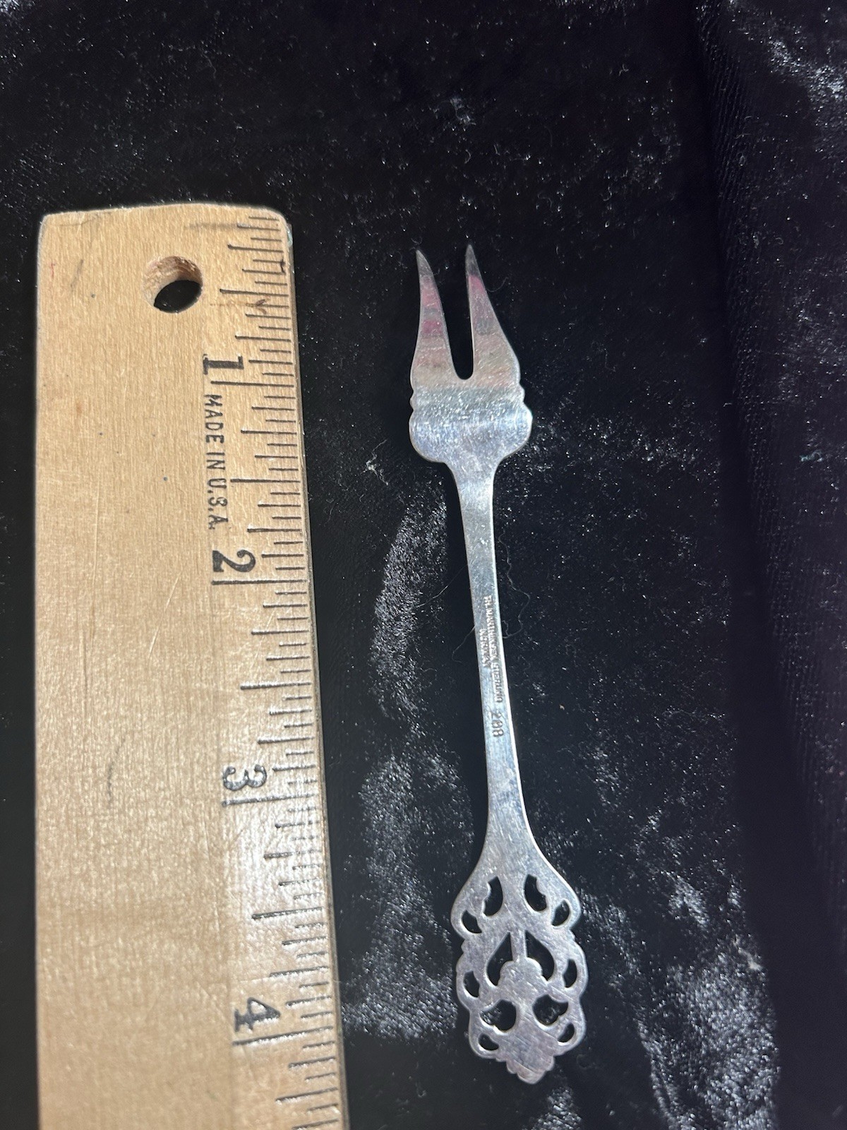 T.H. Mathinsen Sterling silver Viking Rose cocktail Fork