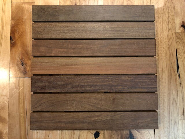 New! Teak 20″ x 20″ Wood Table Top / Shower Spa Door Floor Mat