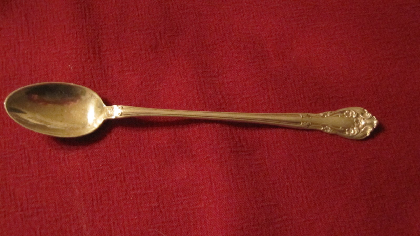 ALVIN CHATEAU ROSE STERLING SILVER ICED TEASPOON NO MONOGRAM