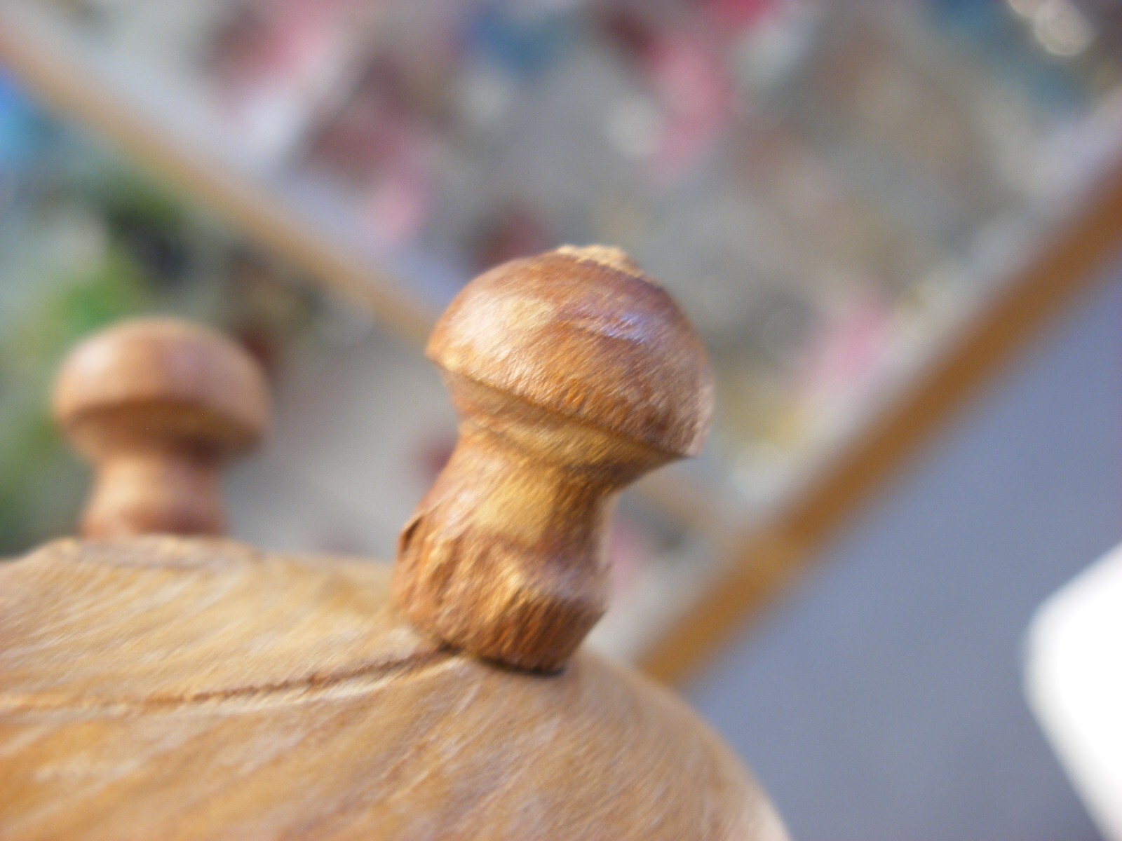 Vintage Sewing Notions – Wood Footed Pin Cushion