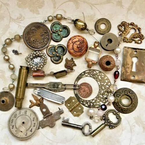 5 pounds of “Everything Metal collectible items” Junk Drawer lot **LOOK**-#PA5