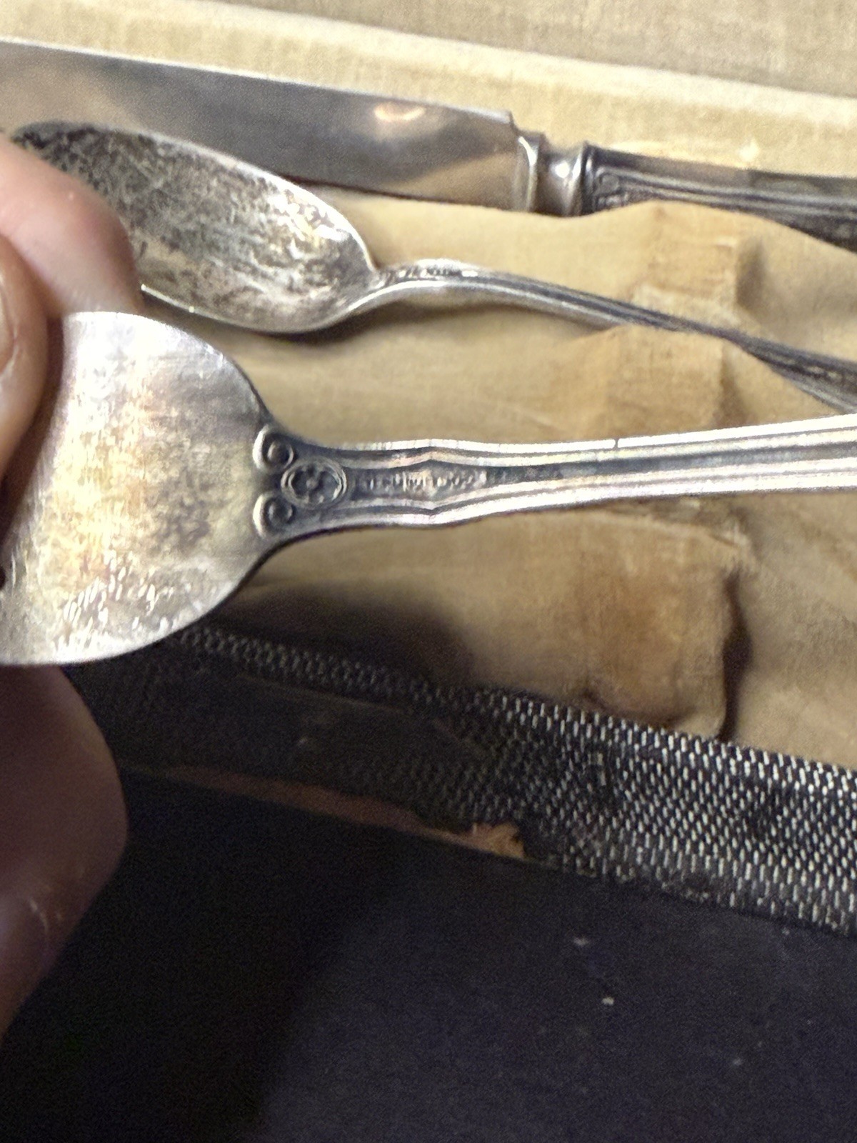 Antique Art Deco Era Sterling Silver Flatware Set 1923 .925 Knife Fork Spoon