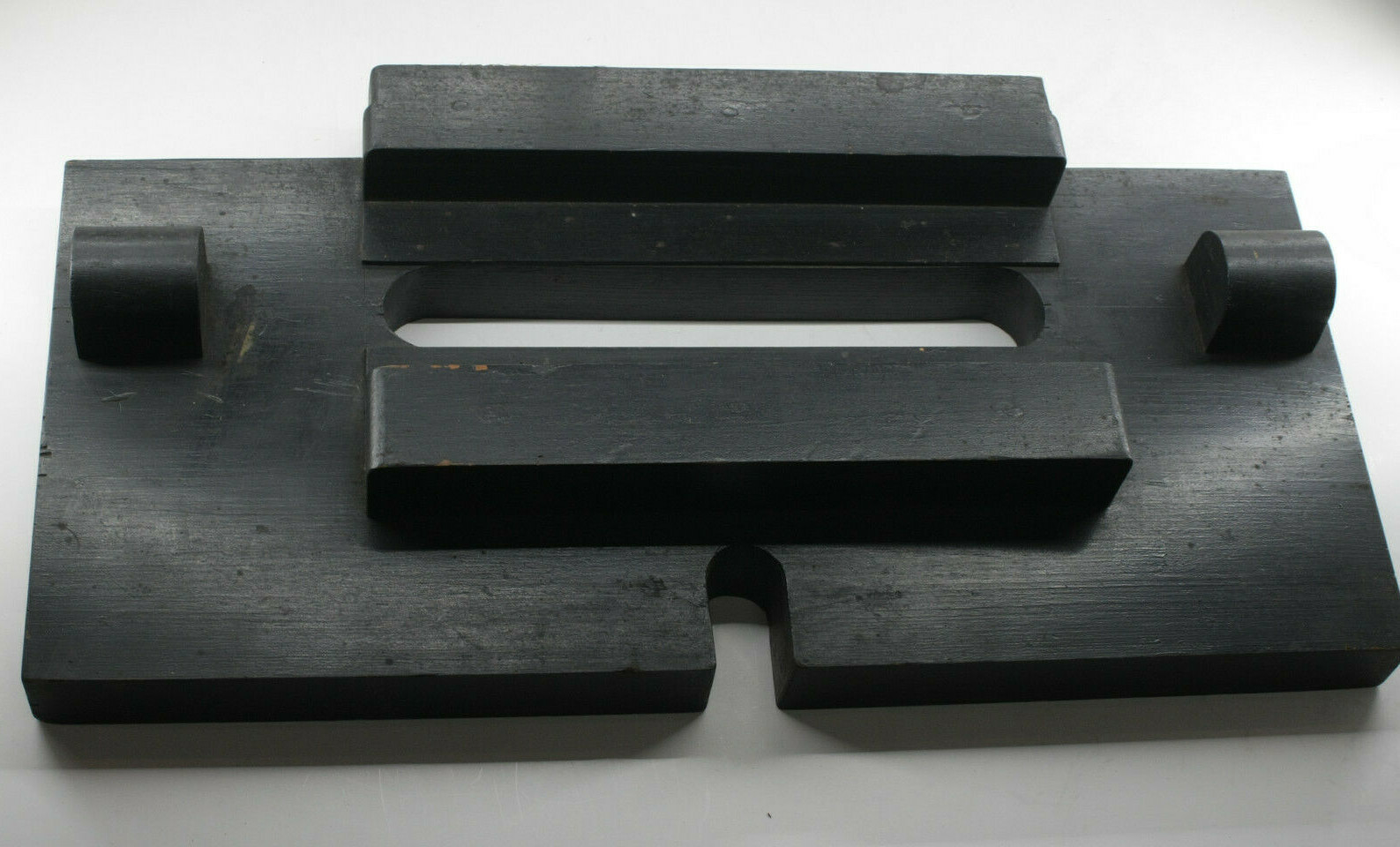 Antique Lamson Industrial Foundry Wood ~20 1/2″ Machine Base Mold Pattern M101