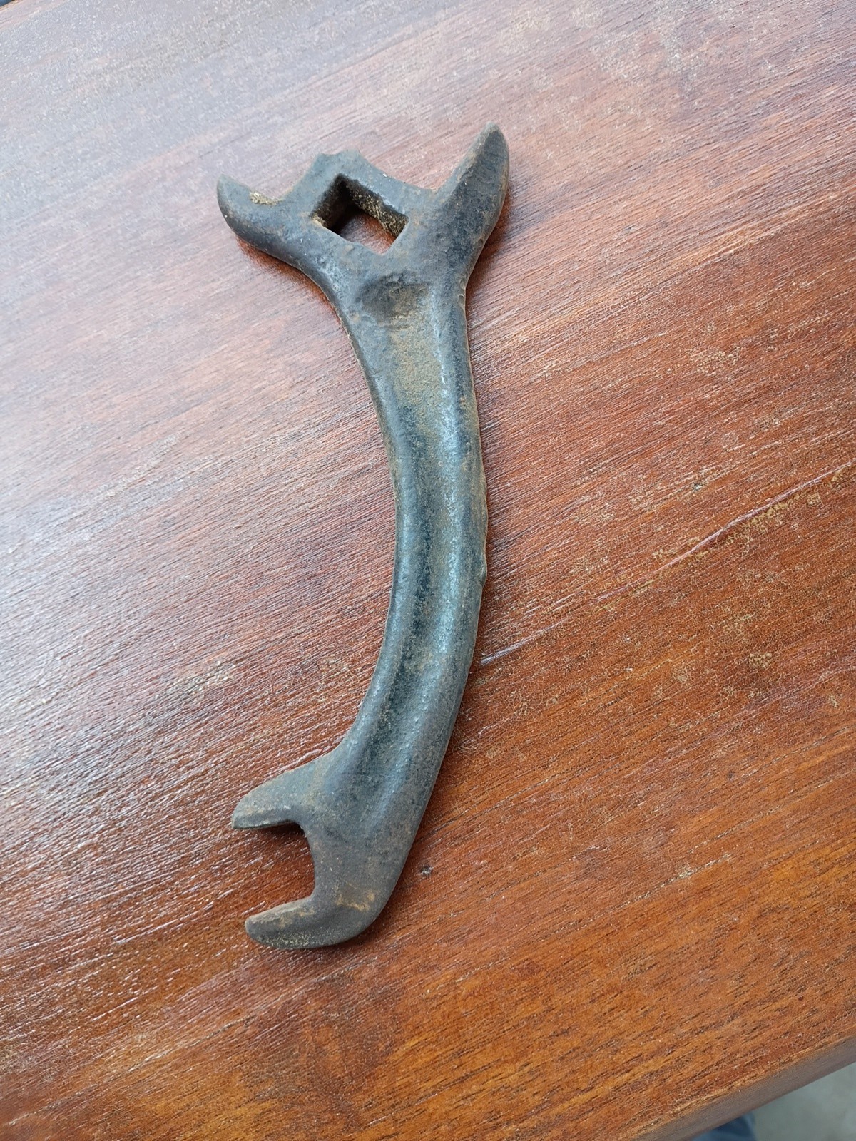 Antique Utility Wrench Iron Salvaged Industrial Farm Tool
