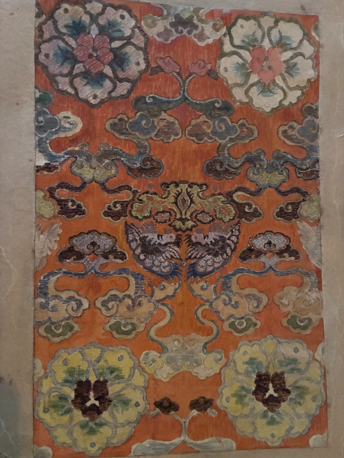 Circa 1912 Gertrude Aldrich Art DESIGN Painting Mixed Media on Paper Fabric Rug