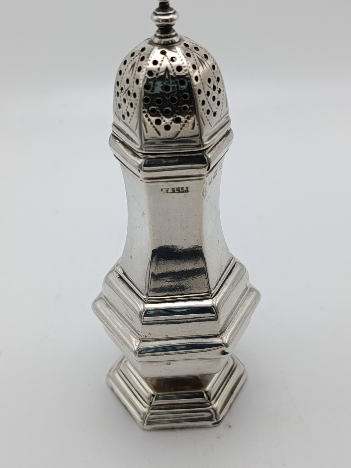 Antique Sterling Silver Pepper Castor Cellar Pot 4.25 inches