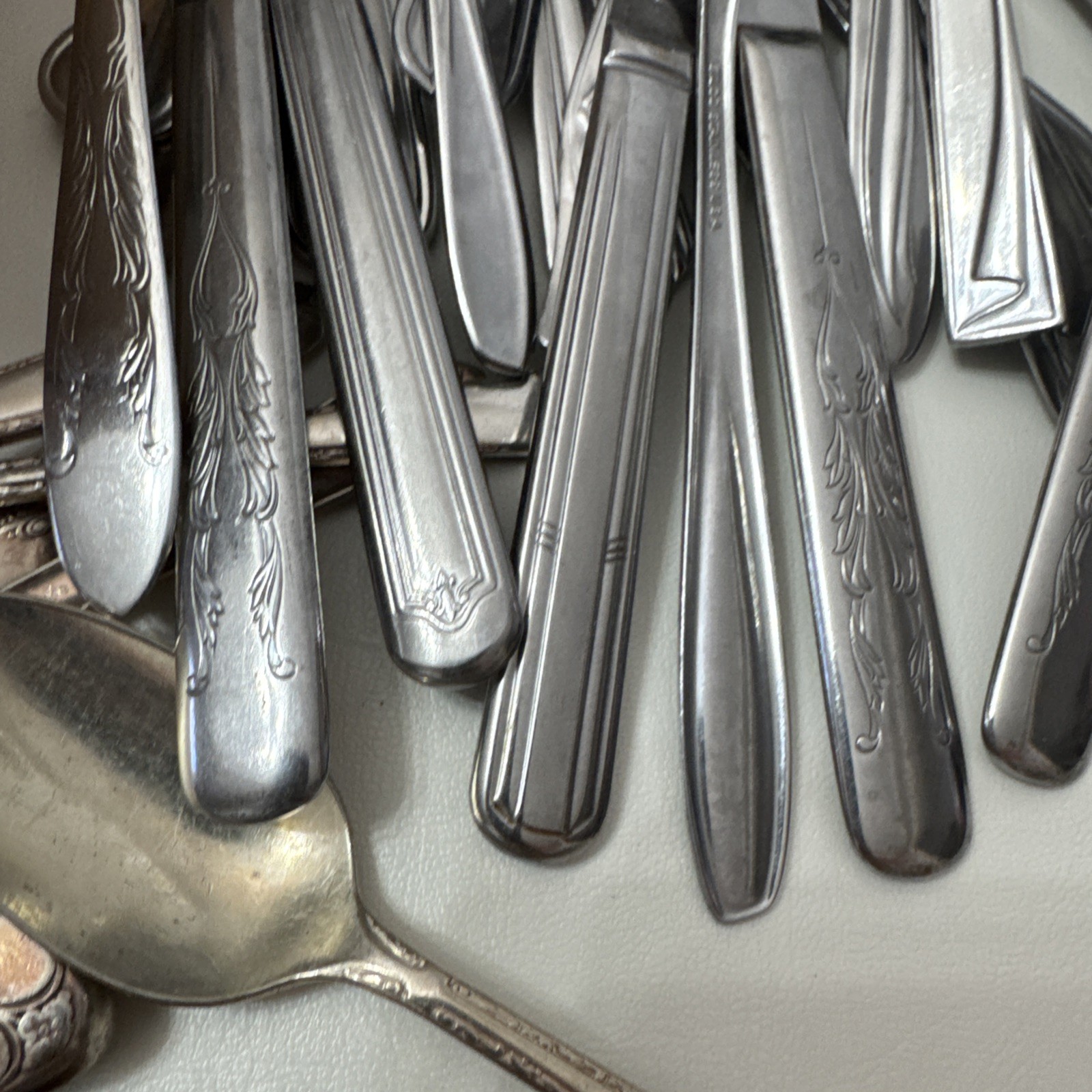 Lot of 15 Lbs Vintage Assorted Flatware Silverware