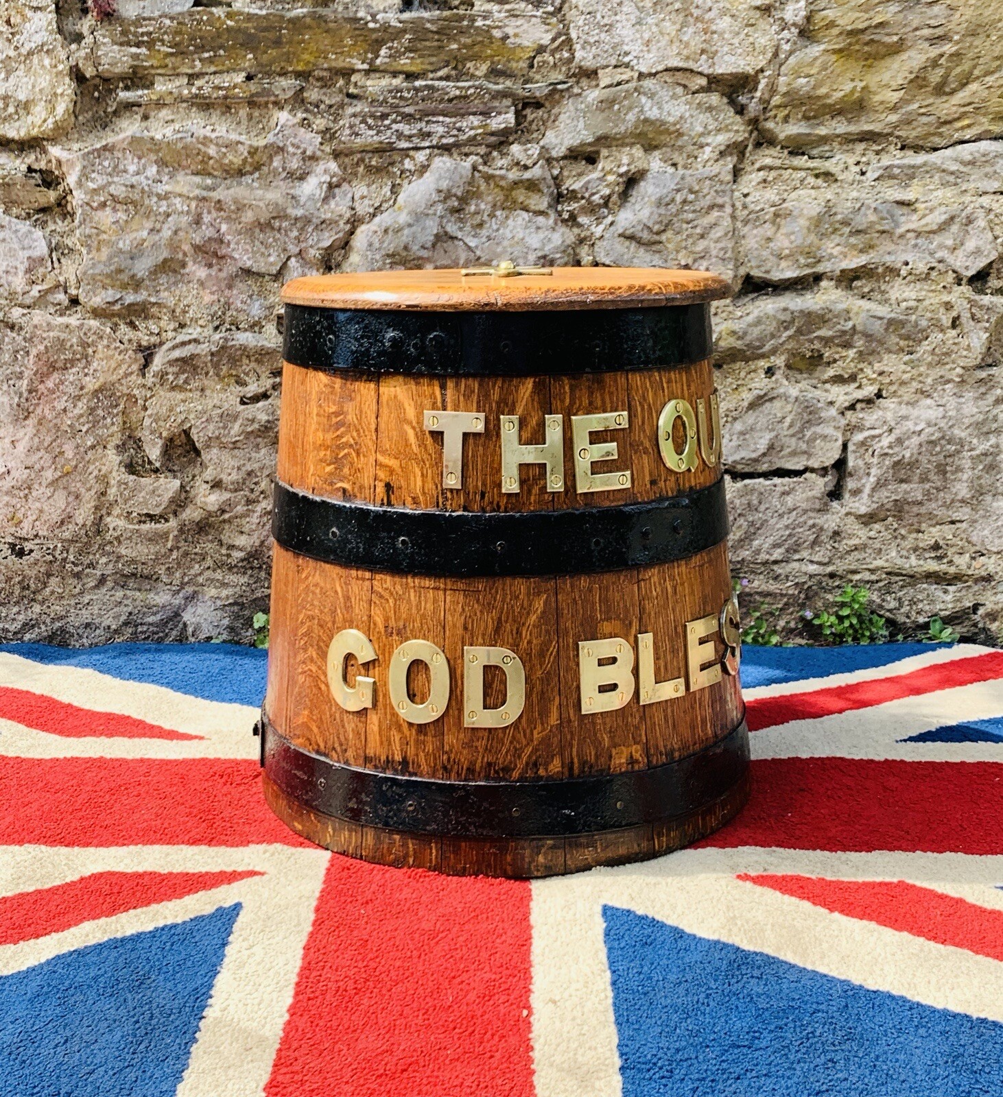 Amazing Genuine Victorian Royal Navy Rum Ration Grog Tub or Barrel (c.1890)