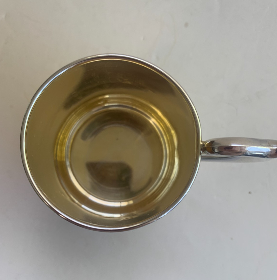 Vintage Lullaby Sterling Silver Baby Cup Unmonogrammed Gilded Interior