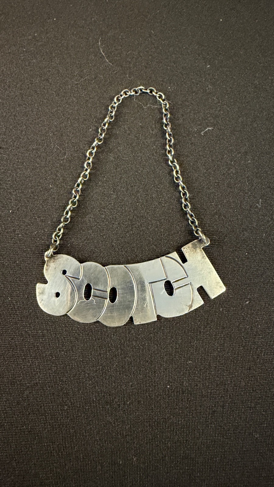 MCM Napier Sterling Silver Scotch Label circa 1960’s