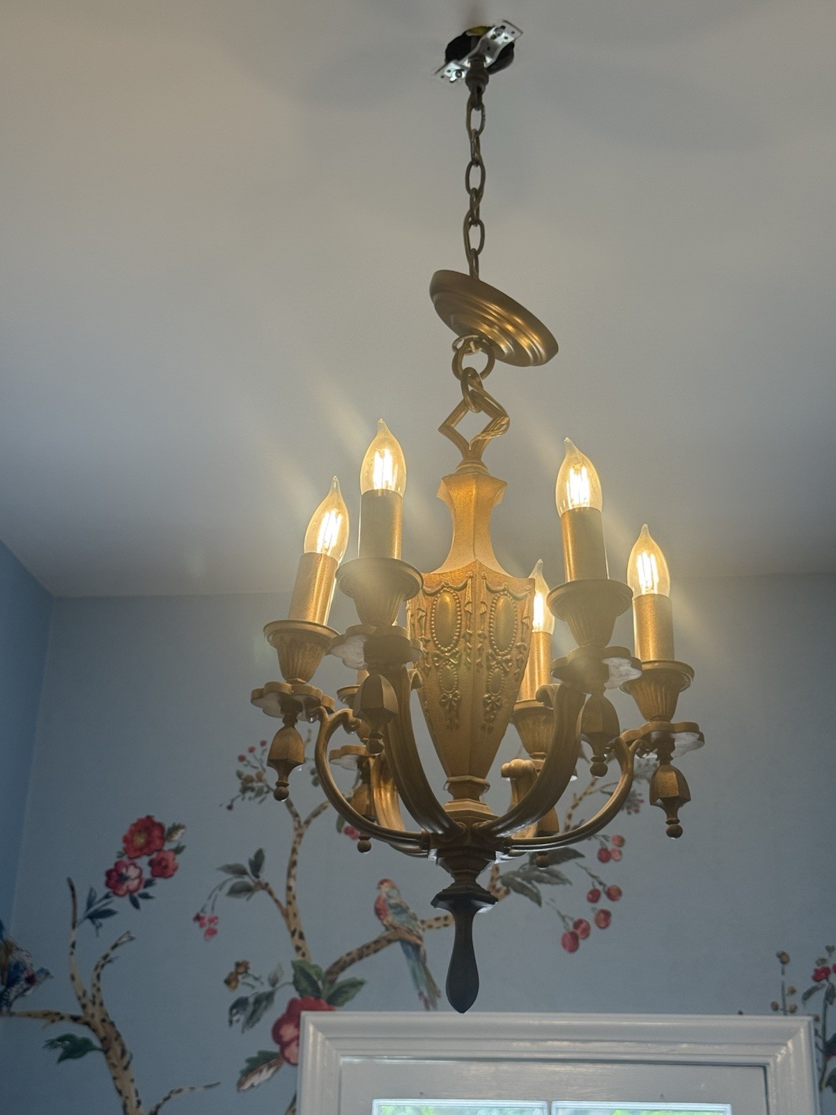 Bronze Gold Rustic 6-Light Chandeliers Ceiling Light Fixture Vintage Antique